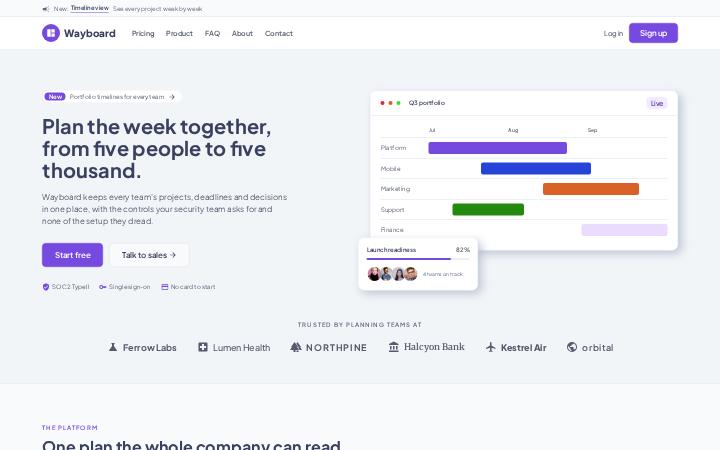 Wayboard homepage