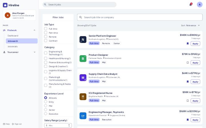Hireline, Job Search